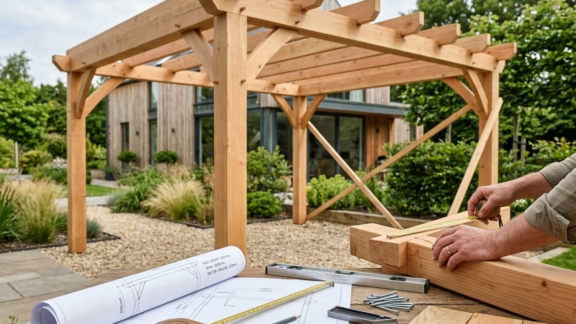 Pergola byg selv – sådan planlægger du mål, materialer og udtryk